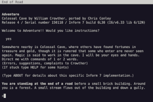 Crowther's Cave through the Frotz interpreter